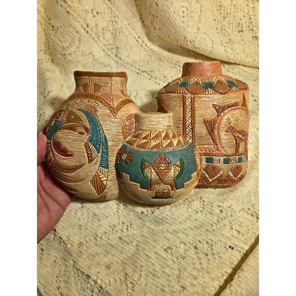 Frankies Designs Handcrafted Wall Plaque Hanging Southwestern Pottery Vase 10"